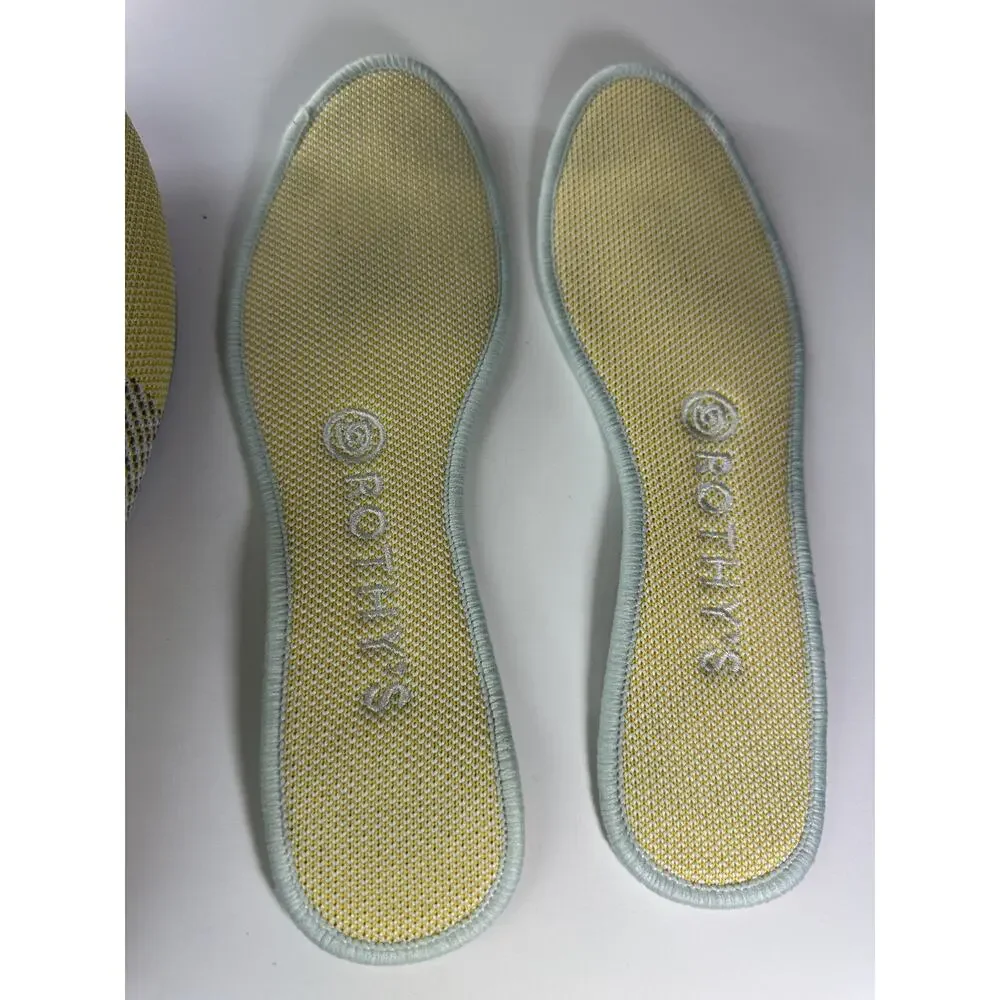 Rothy's Round Toe The Flat Ballet Slip On Knit Shoes Sunshine Yellow Women's 7.5 - Picture 8 of 16